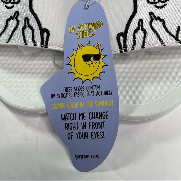 RipNDip Lord Nermal UV Sun Activated Slides Mens Size 9 & 10 Slip Ons - Picture 6 of 8